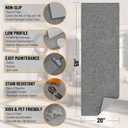 Ottomanson Door Mat Indoor Entryway Runner Rug Non-Slip Durable Low-Pile Runner with Stain-Resistant Surface, 20" x 59", Gray