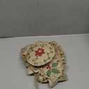 Jetec 16 Pieces Rustic Christmas Burlap Tree Ornaments Farmhouse Hanging Decorations Christmas Stocking Tree Ball Shaped Decor for Party