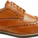 Bruno Marc Moda Italy Prince Men's Classic Modern Oxford Lace Dress Shoes (11 Wide, Wingtip Brown)