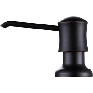 Soap Dispenser for Kitchen Sink (Oil Rubbed Bronze), Built-in and Refill-from-Top Design with Liquid Hand & Dish Soap Bottle