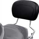 Passenger Sissy Bar Backrest Pad Compatible with Harley Touring Road King Street Electra Glide 1997-2022 - Waterproof PU Leather Cushion for Detachable Upright Sissy Bars