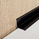 LaRolls Inside Outside Corner Molding Trim & Edge Protector, Peel and Stick, Flexible, Self -Adhesive, Wall Moulding for Baseboard Countertop Door Frame Decoration, Matte Black, 20ft, AD416B2