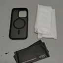 for iPhone 16 Pro Case with 2X Screen Protectors [Compatible with MagSafe] Military Grade Drop Protection Skin Feeling Back Cover Shockproof Slim Fit iPhone 16 Pro Phone Case 6.3 inch, Black