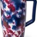 BrMate Era 40 oz Tumbler with Handle and Straw | 100% Leakproof Insulated Water Bottle Tumbler with Lid and Straw | Made of Stainless Steel | Cup Holder Friendly | 40oz (Star Burst)