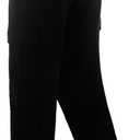 Men's Fleece Cargo Sweatpants Multi-Pocket Loose Casual M-5XL Tall and Big Size (Large, Black)