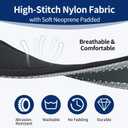 Kazazoo Reflective Dog Collar with Soft Padding Dog Collar for Medium & Small Dogs, No Pull, Heavy Duty, Adjustable Nylon Collar with Quick-Release Buckle, Walking Training-Grey-S