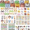 110 Pcs Jungle Safari Party Favors,Animal Theme Party Surprised kit,Wildlife Gift Party Birthday Decorations,Safari Gifts Bags Fillers Stuffers,Birthday Gifts For Boys and Girls