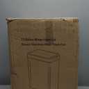 iTouchless 50 Liter / 13 Gallon Wings-Open Lid Sensor Kitchen Trash Can with Odor Filter  Dog-Proof Slim Automatic Stainless Steel Garbage Recycling Bin for Home, Office, Bedroom, Business or Garage (Mist Silver, Brushed)