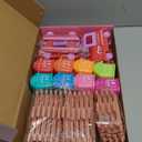 Train Set Toy Toddlers for 1-3 Learning Toy for Ages 1 2 3,Montessori Learning Matching & Sorting Toys,Christmas Birthday Gift Boys Girls (Pink)