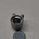 Bosmarlin Ceramic Tea Cup with Infuser and Lid, 16 Oz, 3 Colors to Choose, Microwave and Dishwasher Safe, Steeping Tea Mug with Strainer, Matte Reactive Glaze (16 Oz, Dark Blue)