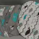 Pack n Play Sheets, BROLEX 2 Pack Mini Crib Sheets,Stretchy Portable Fitted Playard Sheet Set, Convertible Playard Mattress Cover,Ultra Soft Breathable Material,Elephant Whale