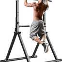Pull Up Station Pull Up Bar for Home Gym Equipment Dip Station Power Tower Strength Training Fitness Equipment (BLACK - Foldable)