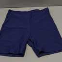 Women's 5" High Waisted Boyshort Swim Board Shorts  Swimsuits Bottoms (Medium, Navy)