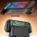 Dockable Switch 2 Case, FYOUNG Protective Cover Hard Shell for Nintendo Switch 2 Console 2025, Military-Grade Full Protection, Kickstand, Shockproof, Soft TPU Ergonomic Grip Accessories