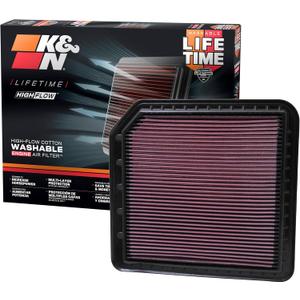 K&N High-Flow Original Lifetime Engine Air Filter: Increase Power: Premium, Washable: Compatible with 2010-2024 Infiniti/Nissan: QX56, QX80, Armada, Patrol, 33-2456