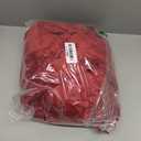 ENJOYNIGHT Mens Plush Fleece Robe Cozy Warm Bathrobe with Pockets (Medium, Red)