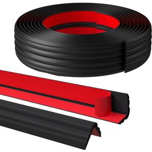 40FT Flexible Wall Corner Protector Moulding Trim, Peel and Stick Inside & Outside Wall Corner Guards Edge Protector,Self Adhesive Molding Trim Strip for Edge Ceiling (Black)