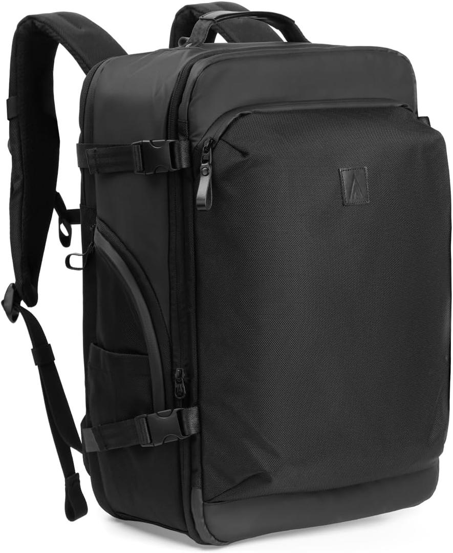 Arxus 40L Travel Backpack for Men Women, Business Laptop Bag Fits 16", TSA Approved Carry on Luggage, Expandable Rucksack (Black)