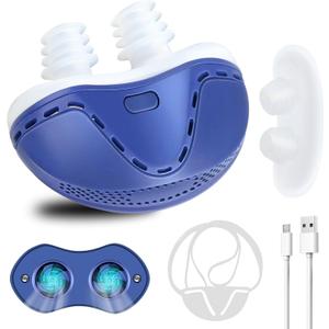 Anti Snoring Devices, Double Vortex Anti Snoring Device, Snoring Solution, Adjustable Wind Speed, Suitable for All Nose Shapes, Stop Snoring Suitable for Men and Women, Blue-AAQ
