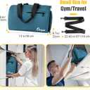 Gryme 15 Inch Small Gym Bag with Shoe Compartment and Wet Pocket, Mini Duffle Bag for Men & Women, Small Sports Bag for Travel Carry On, Swimming, Workout, Weekender Overnight (Blue-15x9x8.7in)