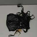 Lilosy Sexy Pu Leather Strappy Underwire Garter Belt Lingerie Set (Large, Black)