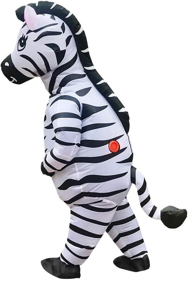 RHYTHMARTS Zebra Costume Inflatable Zebra Costume Inflatable Halloween Christmas Costumes for Adult