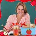 8 Pcs Back to School Teacher Gift from Students Thank You Teacher Appreciation Gift Set for First Day of School Women Glass Cup Basket Notebook Pen Dry-erase Marker