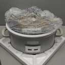 Crock-Pot Designer Series 7qt Slow Cooker with Bonus Little Dipper Mushroom: 4 Settings, Stoneware, Stainless Steel, Keep Warm