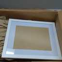 Americanflat 11.5x14 Picture Frame with Shatter-Resistant Glass - Use as 8.5x11 Frame with Mat or Display 11.5x14 Photo Without Mat - Signature Collection - Picture Frames for Wall Display - White