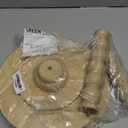 Masupu Round Side Table, Small End Table for Small Spaces, Pedestal Drink Table with Solid Wood Leg for Living Room, Bedroom, Corners(Light Oak)