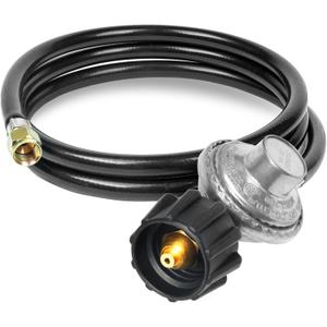 Universal Gas Grill Regulator and Hose, Replacement for Weber, Charbroil, Nexgrill Grill, Propane Patio Heater and Fire Pit... (6FT)