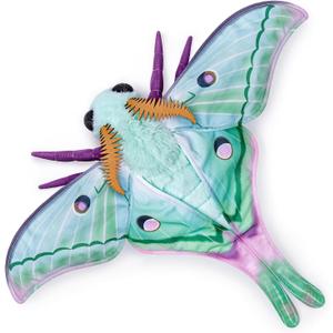 FRANKIEZHOU Realistic Luna Moth Plush Animal - Green 15 Inch,Long-Tailed Silk Moth Plush Toy, Soft Moth Stuffed Toy, Girls Toy, for Kids, Baby Gift,Home Decor, Cuddle Toy, Medium
