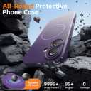 Magnetic for iPhone 17 Case, [Matte Solid Color] [Full Camera Protection] Protective Case for iPhone 17 - Deep Purple