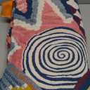 Muslin Boho Throw Blanket for Bed Couch, 100% Cotton Fall Throw Blanket, Bohemian Rustic Quilt 60"x80", Ultra Soft Mexican Blankets Travel Picnic Versatile Knitted Woven Blanket for Sofa (K-colorful World)