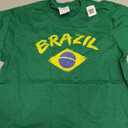 Brasil Brazilian National Flag Soccer Jersey Football T-Shirt (Kelly Green,Small)