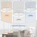 ZMISHIBO Low Profile Ceiling Fans with Lights and Remote, 20 Inch Flush Mount Ceiling Fan with Light, 3000K-6000K Dimmable Fandelier LED Fan Light, 6 Wind Speeds White Ceiling Fans for Bedroom