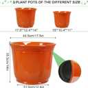 2 Pack 18/15 Inch Large Plastic Pots for Plants, Planters for Outdoor Plants, Durable and Lightweight Flower Pots, Big Outdoor Planters Weather Resistant & UV Resistant, Orange
