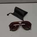 livho Trendy Polarized Aviator Sunglasses Women Men, Retro Sun Glasses for Women Men 2025, Oversized UV Protection Shades (Dark Brown/Gradient Brown)