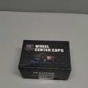 75MM 2.9 Inch Wheel Center Caps Rim Wheel Center Hub Caps, Pack of 4 Gloss Black with American Flag