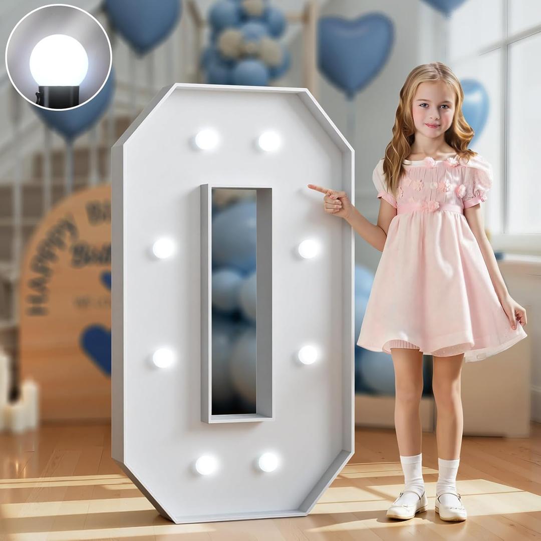 Marquee Letters 3 Feet Tall Large Light Up Letters Decorations Wedding Engagement White Party Decorations Prom Sign Big Cardboard Backdrop O