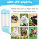Hamster Water Bottle with Magnetic Holder, Secure & No Drip, Adjustable Height, Fits Glass/Acrylic/Metal Wire Cages, for Hamster, Guinea Pig, Hedgehogs and Other Small Pets(Clear)