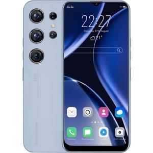 Smartphone Unlocked Cell Phones S23 Ultra 6.82in HD Screen The Black Phone 3GB/32GB 6800mAh 128GB Extension Dual Sim Boost Mobile Phones Telefonos Glass Back Cover (Blue)