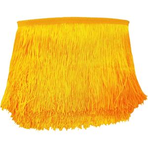 Lauthen.S 10 Yards of 6" Chainette Fringe Trim Tassel Sewing Trim for DIY Craft Latin Dress Lamp Shade Decoration Mustard Yellow