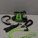 NESTROAD Dog Harness, Adjustable Oxford Harness with Leash, Reflective No-Choke Pet Vest with Easy Control Handle (M, Fluorescent Green) (Mneck 13-17" chest 17-25")