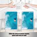 White 27x40 Picture Frame Set of 2 Slide-In Strips Wall Hanging Frame