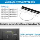 Studless Drywall TV Mount for 13-55 inch TVs, No Stud TV Wall Bracket Max VESA 400x400mm up to 100 lbs Universal Fits Most LED LCD Plasma Flat/Curved Screen TVs & Monitors-Upgraded Bubble Level