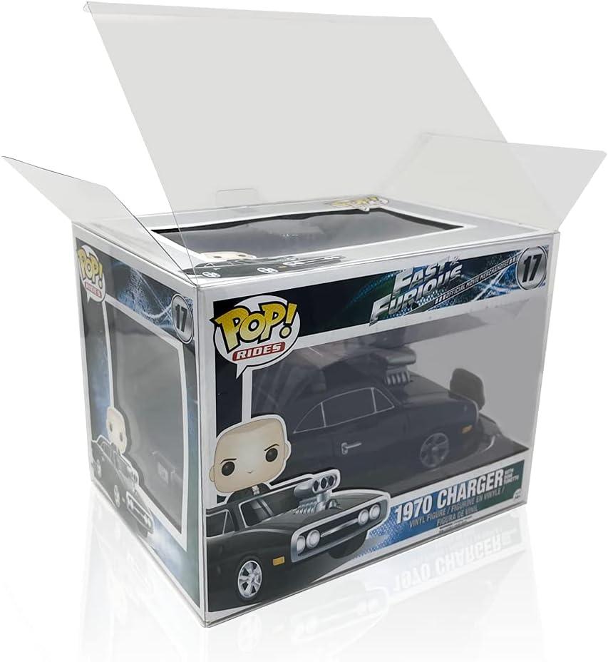 EcoTEK Protectors Compatible with Funko POP! - Rides Vinyl Figures Strong, Crystal Clear Case, Heavy Duty Acid Free w/Protective Film & Locking Tab (20 Pack)