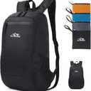 Lightweight Hiking Backpack Small,Waterproof Hiking Daypack,Foldable Backpack for Travel,Ultralight Daypack(Nylon, Black)