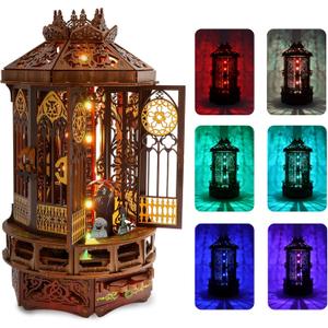 3D Wooden Puzzle of Creative Gift, for Family and Friends, 3D Wooden Puzzles Light Enhance the Lighting Atmosphere of Holiday Gatherings,Decorate Daily Life