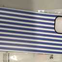 Jusy Magnetic Striped Phone Case for iPhone 15 Plus,Navy Blue | Compatible with MagSafe, Cute Aesthetic Striped Design, TPU and PC Protective Shockproof Cover